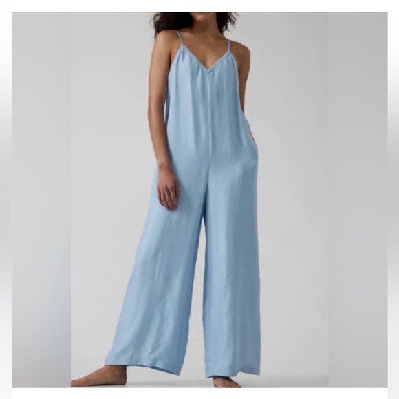 Athleta Pants - Athleta Oversized Light Blue Jumpsuit size Medium
